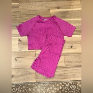 Pink Zebra Print Activewear Set